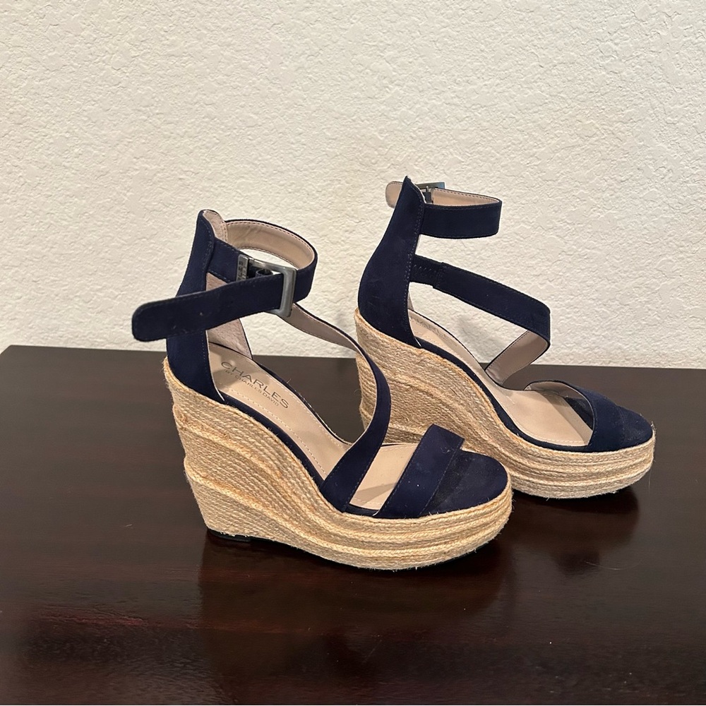 Charles David | Navy Wedges | 6